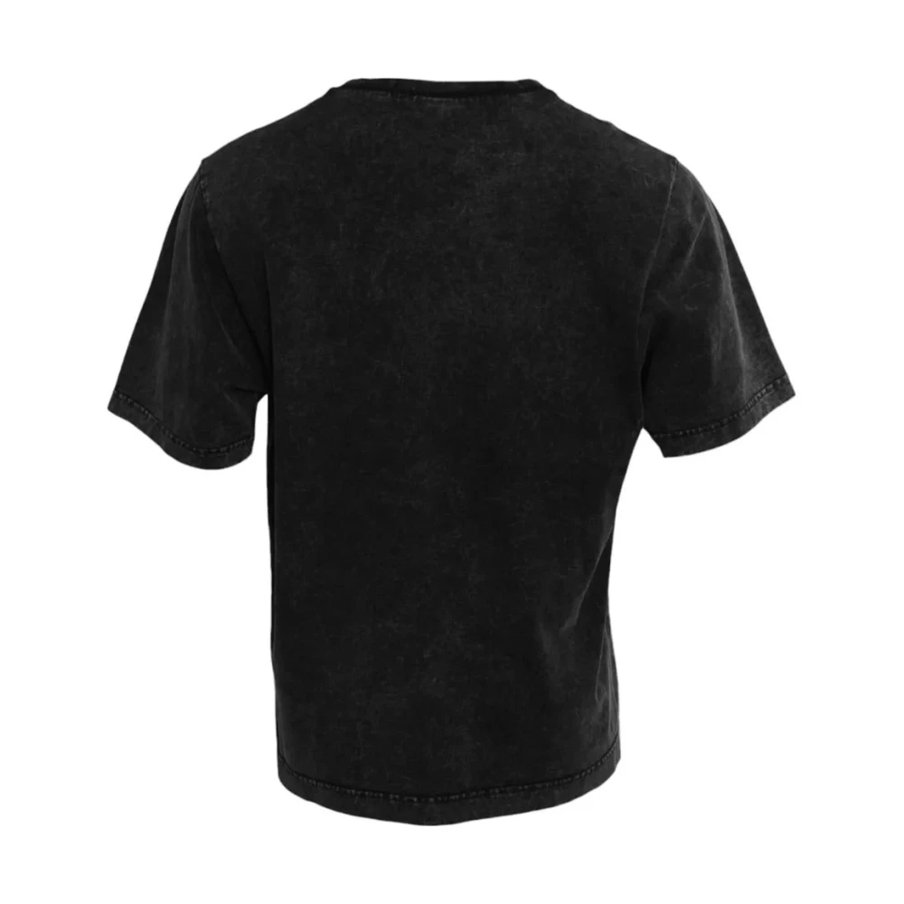 Dolce & Gabbana Zwart Katoen Logo Print T-Shirt Mannen Black Heren