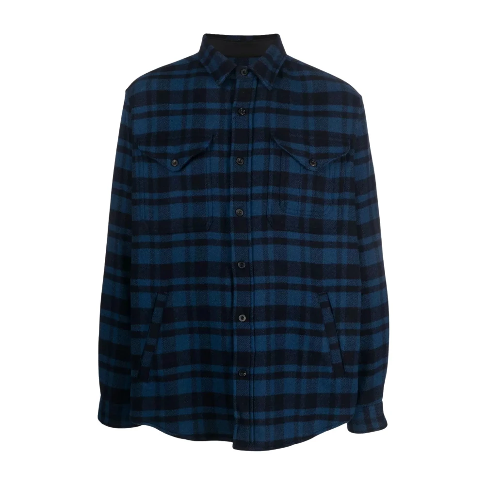 Ralph Lauren Geruit Flanellen Overhemd Blue Heren