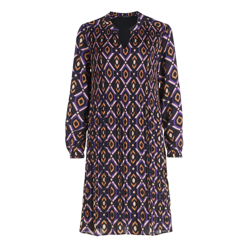 Betty Barclay Jurk met Lange Mouwen en Plooien Purple Dames