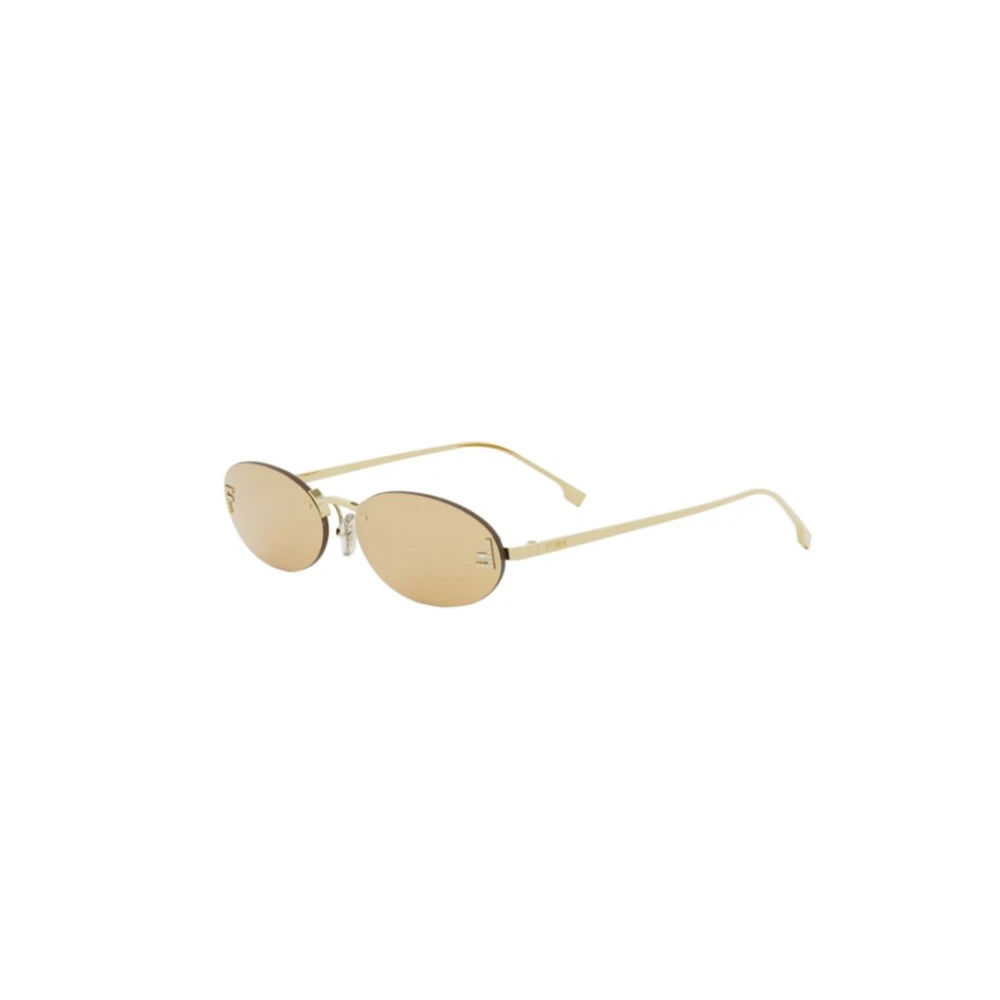 Fendi Women's Beige Sunglasses, 54 Mm, First Crystal Oval Sunglasses