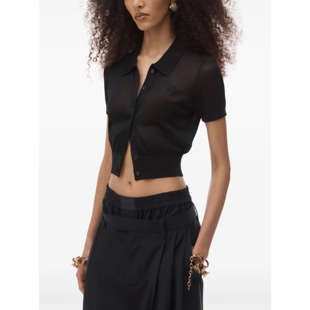 alexander wang Nero T-shirt & Polo Dameskleding Black Dames