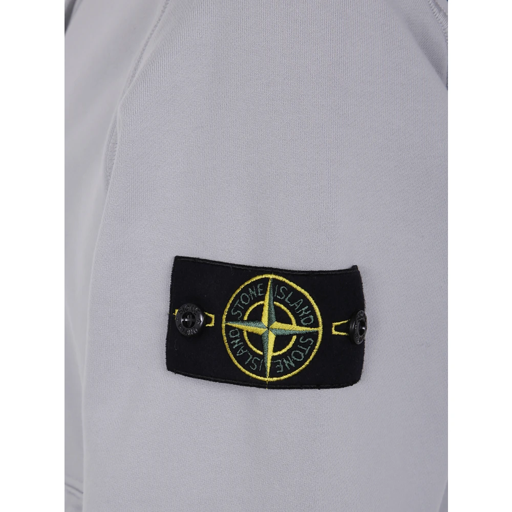 Stone Island Casual Hoodie voor Mannen Gray Heren