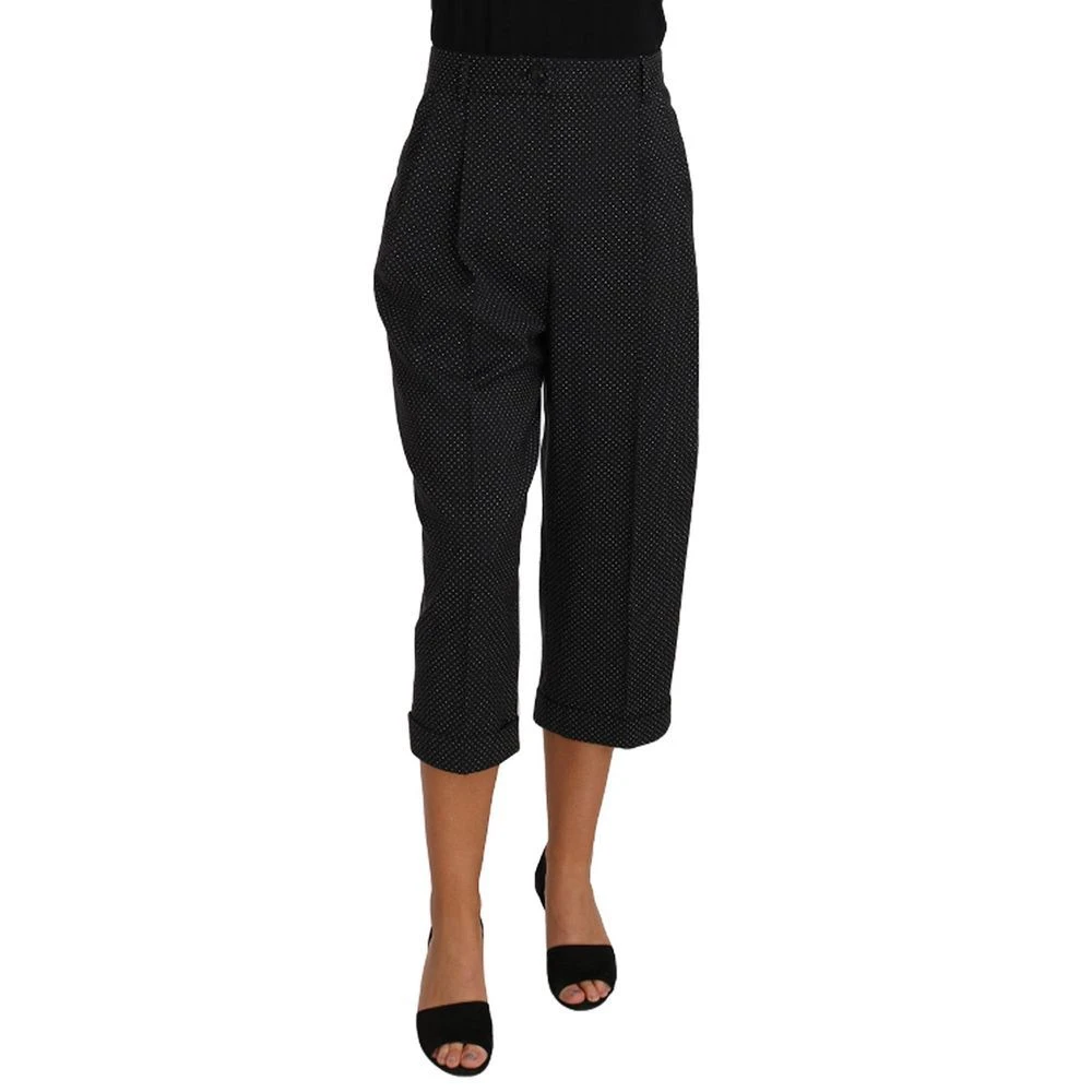 Dolce & Gabbana , Cropped Trousers, Female, Black, M, Cropped Trousers