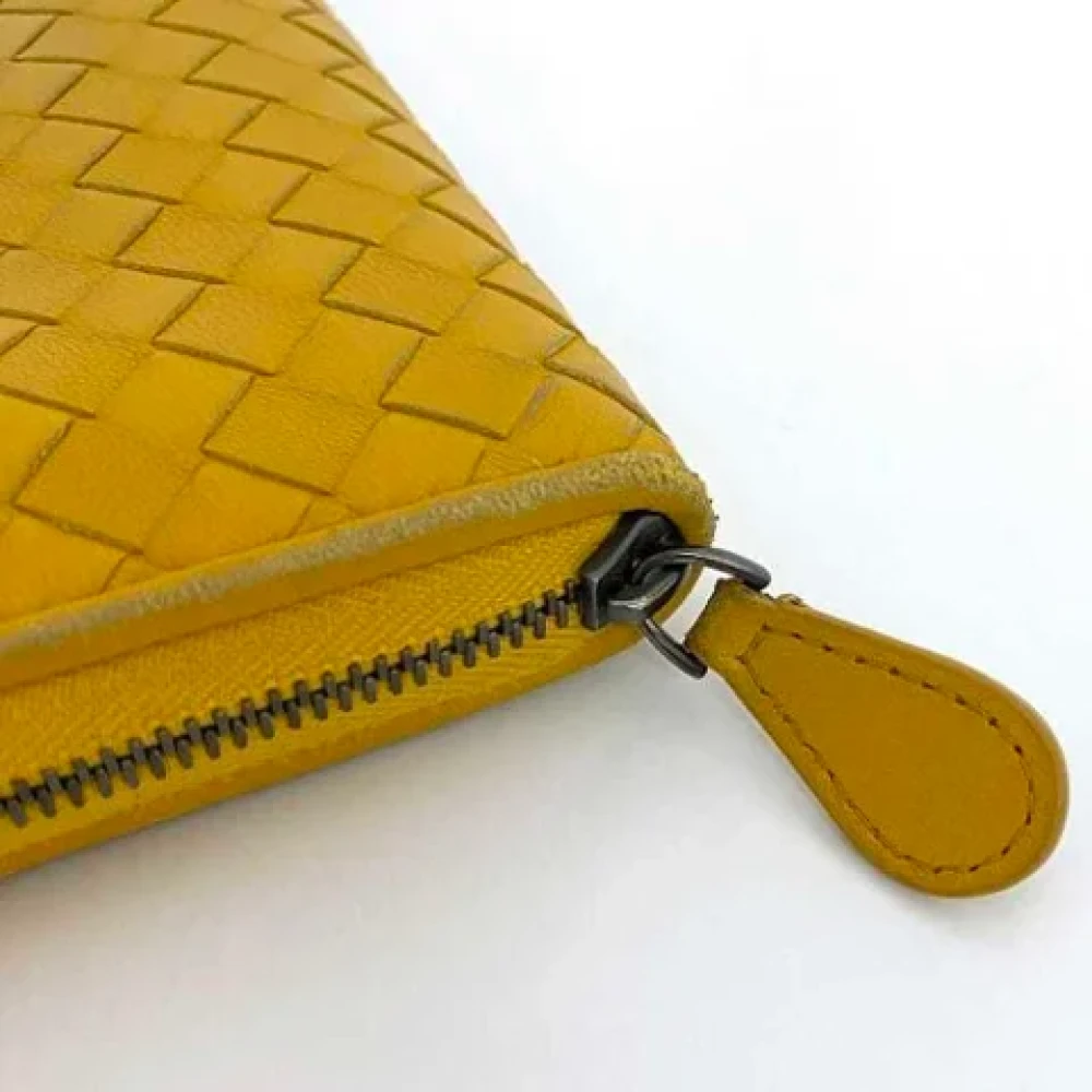 Bottega Veneta Vintage Pre-owned Leather wallets Yellow Dames