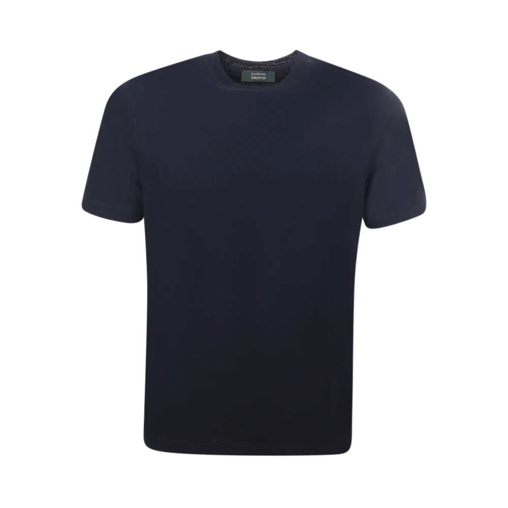 Zanone Men's Blue Crewneck T-Shirt Slim Fit Italy - T-Shirts - 4XL - Tops