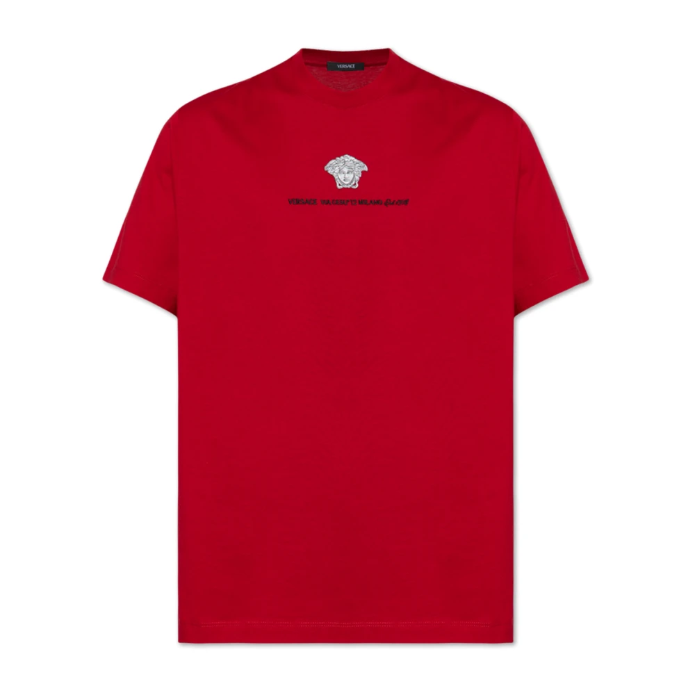 Versace Hombre Rojo Camisetas, Talla: S