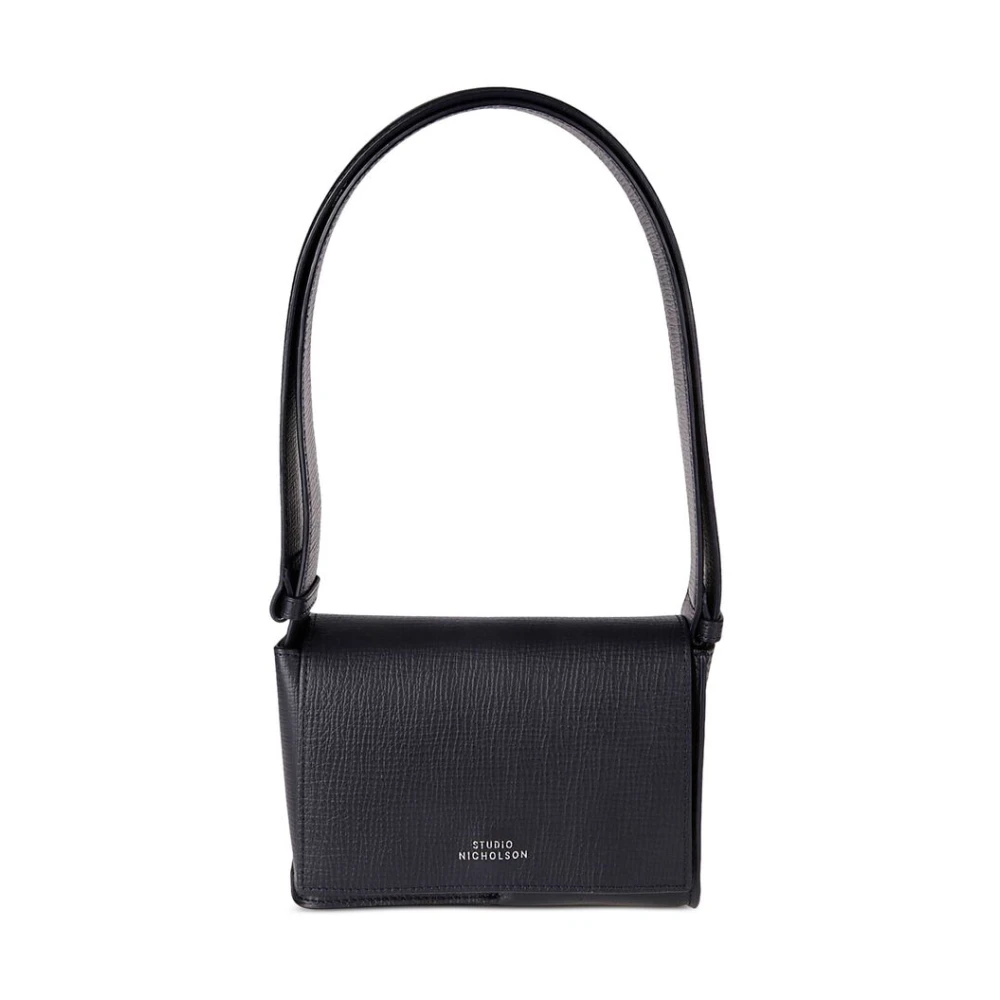 Studio Nicholson Zwarte Foldover Top Tas Black Dames