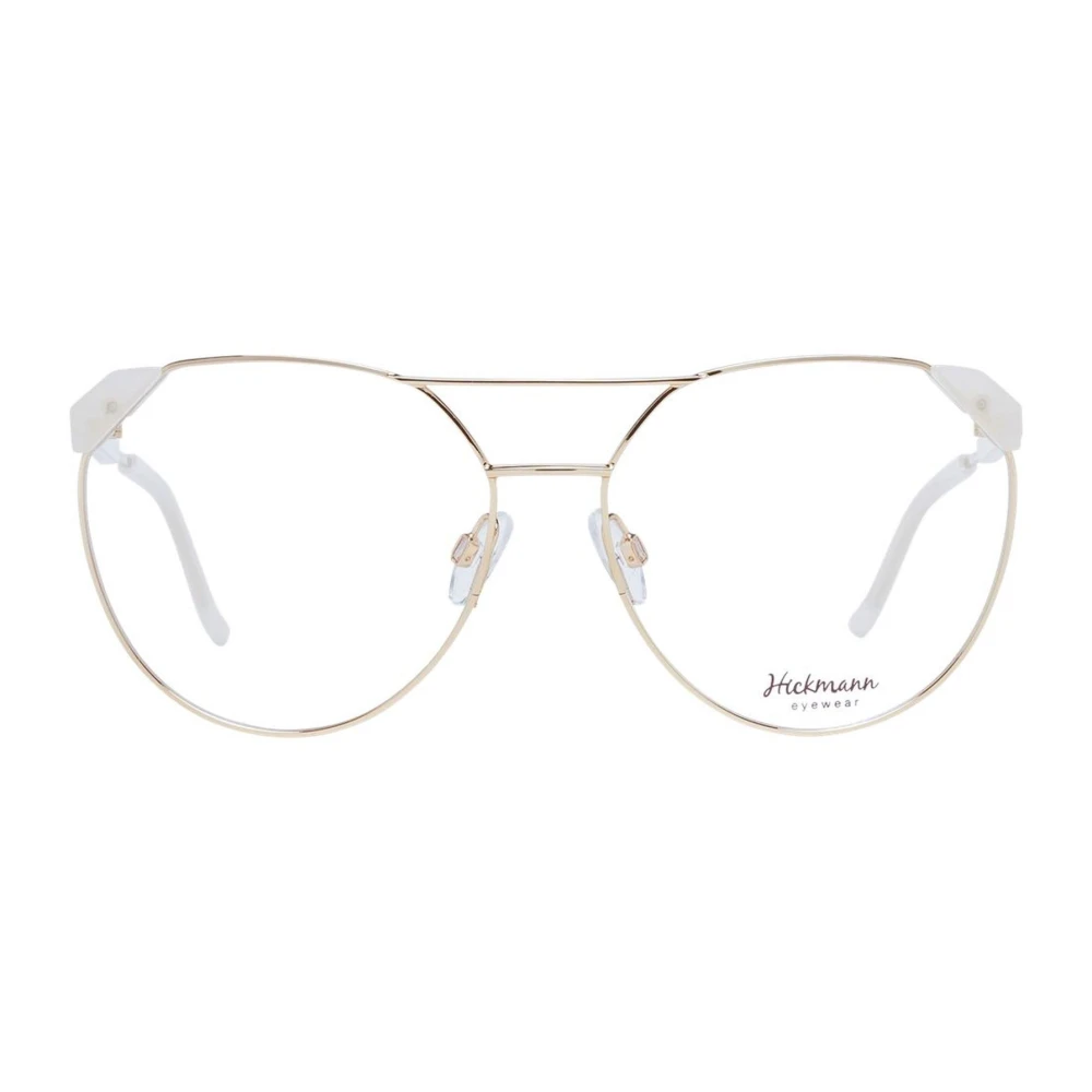 Ana Hickmann Gouden Aviator Metalen Optische Frames Yellow Dames