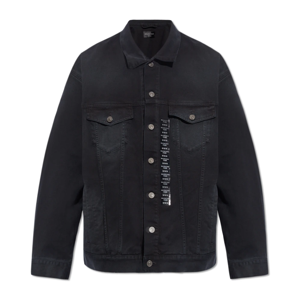 Balenciaga Black Oversize Denim Jacket - Male - Denim Jackets - M - Jackets