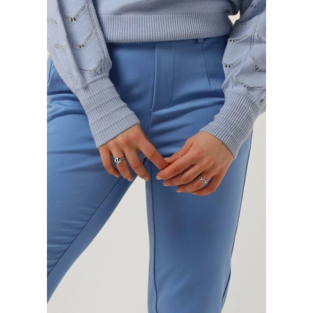 Object Blauwe Slim Pant voor Vrouwen Blue Dames