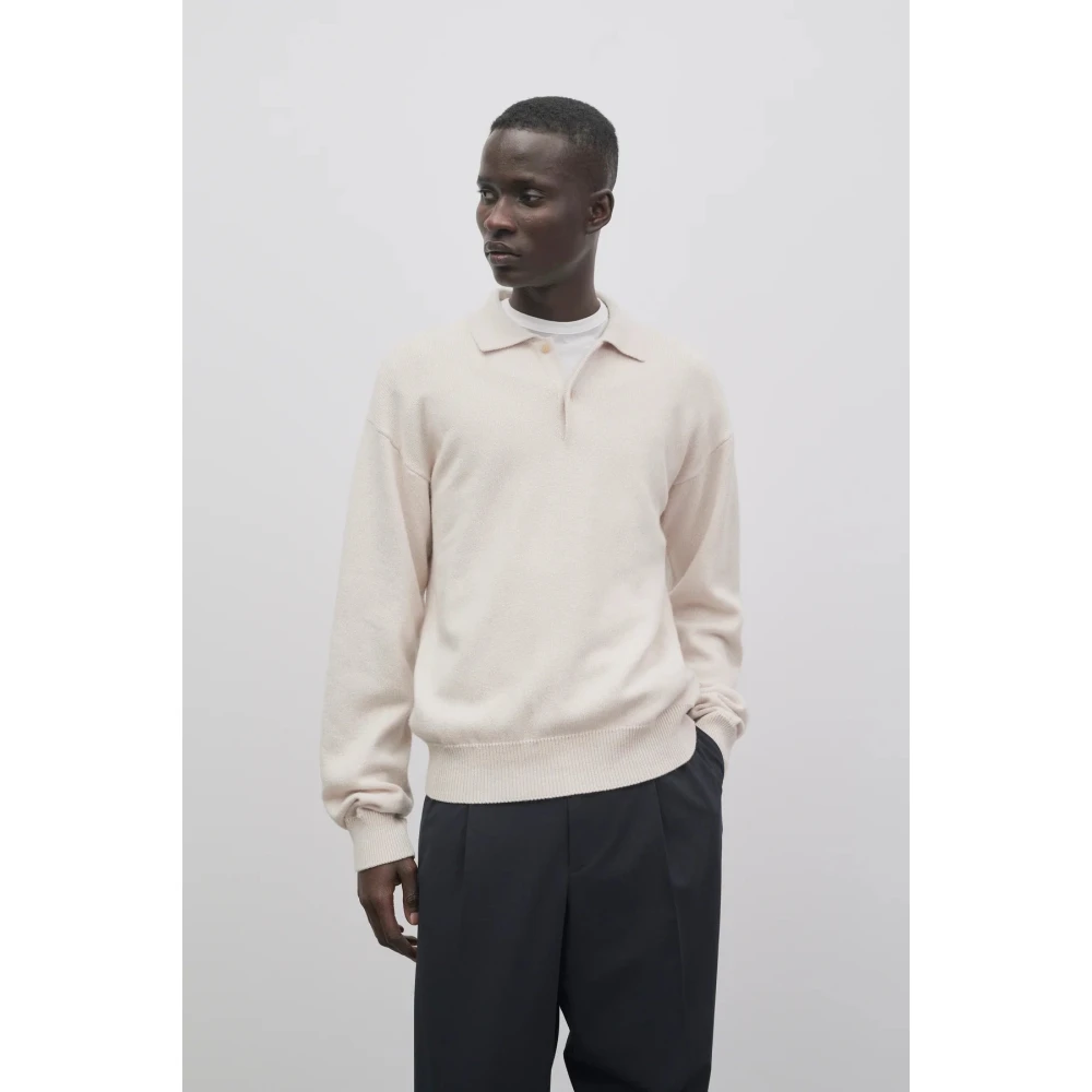 The Row Stijlvolle Mesh Polo Top White Heren
