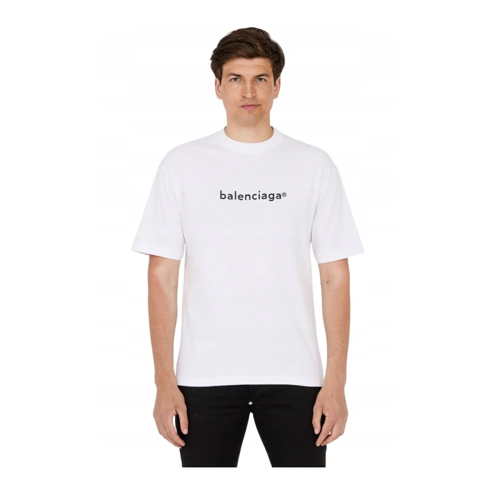 Balenciaga T-shirt met logo-print White Heren