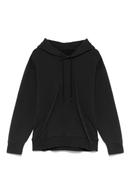 Plisserad Jersey Hoodie
