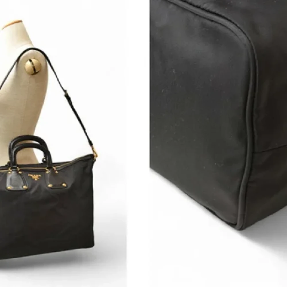 Prada Vintage Pre-owned Leather handbags Black Unisex