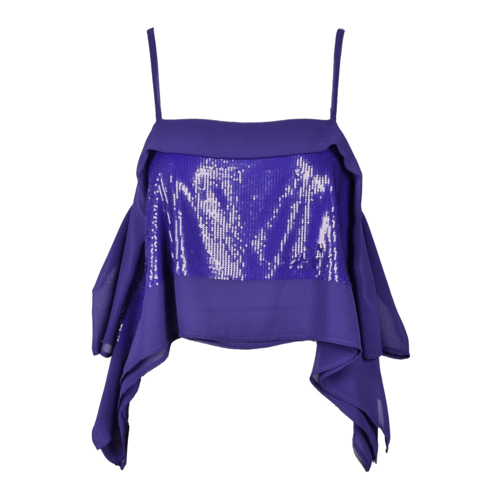 Erika Cavallini Polyester Mouwloze Top Purple Dames