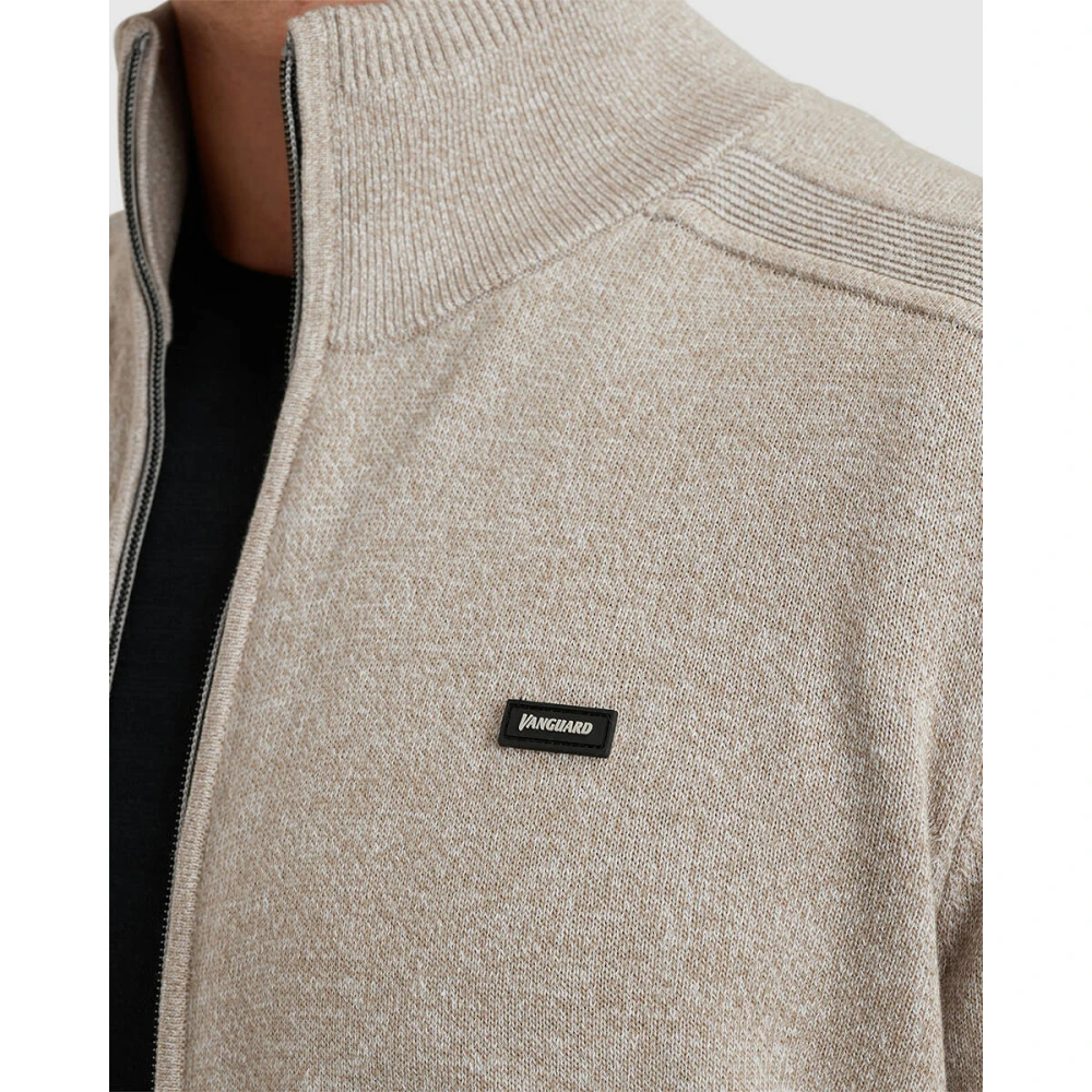 Vanguard Ritssluiting Jas Katoen Linnen Mix Beige Heren