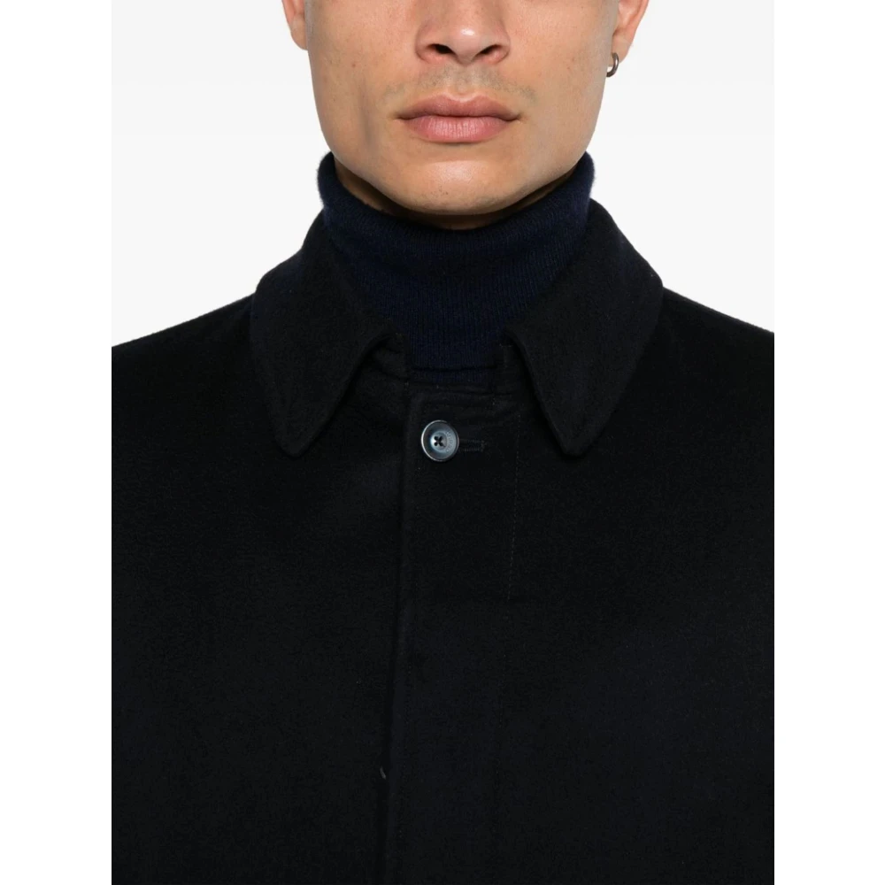 Herno Navy Blauwe Kasjmierjas Blue Heren