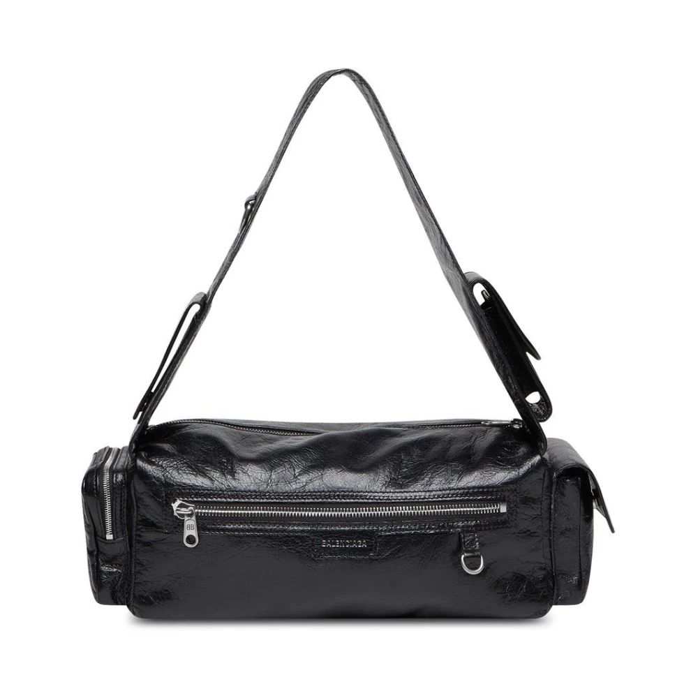 Balenciaga Zwarte gestructureerde schoudertas Black Heren