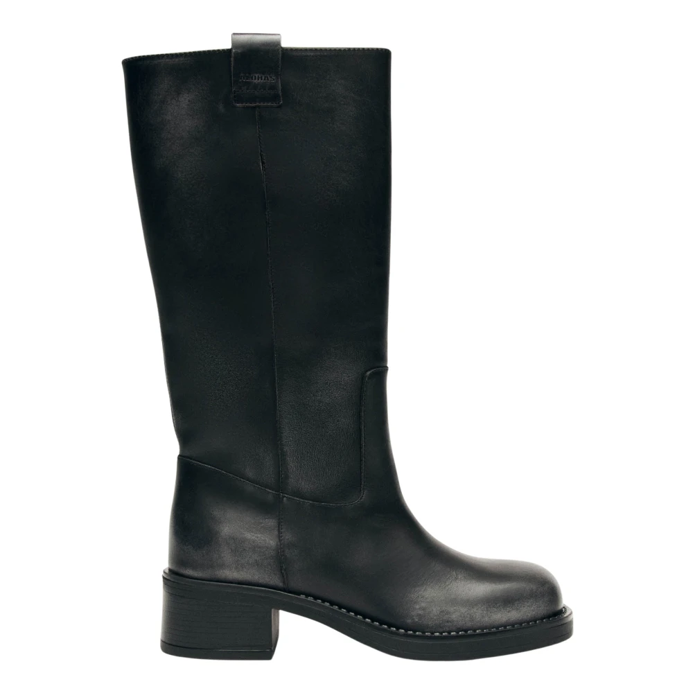 Alohas , High Boots, Female, Black, 5 Uk, Sajan Black Leather Boots