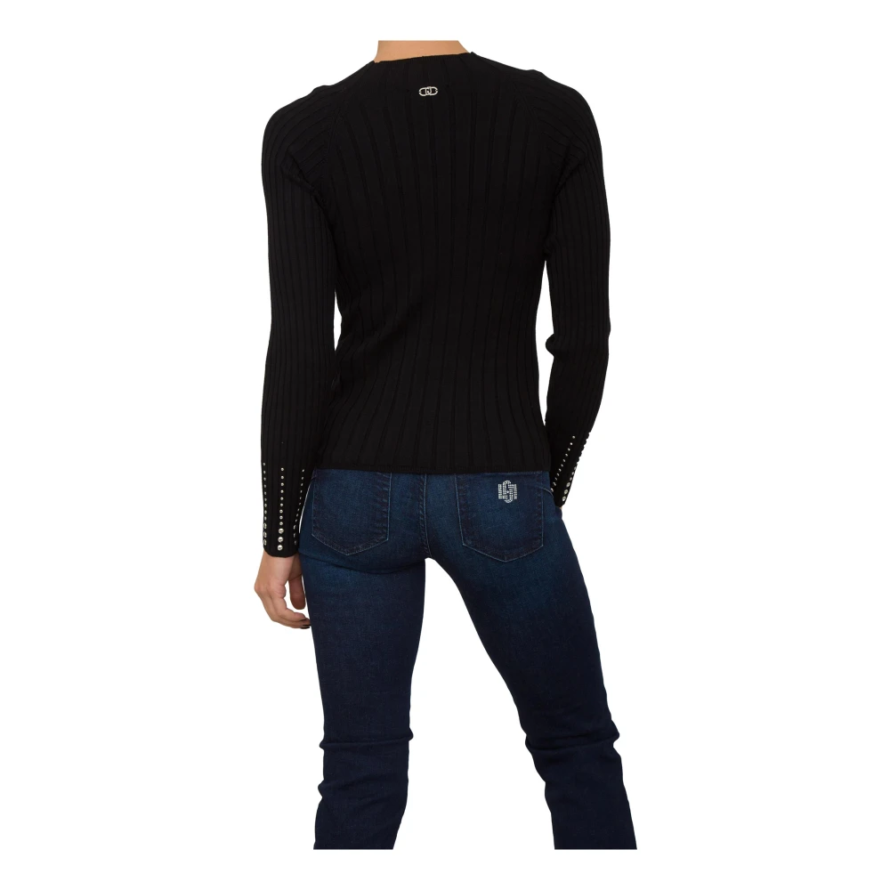 Liu Jo Zwarte Trui met Moderne Stijl Black Dames