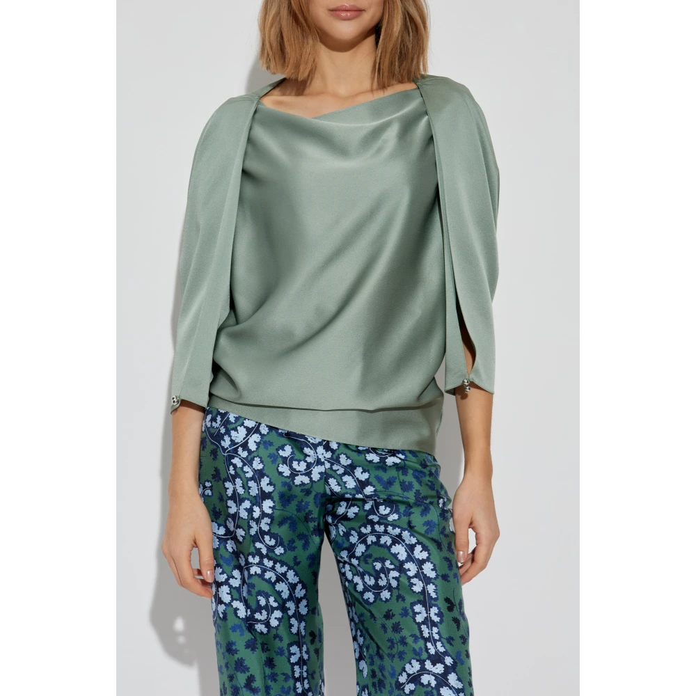 Lanvin Satin top Green Dames