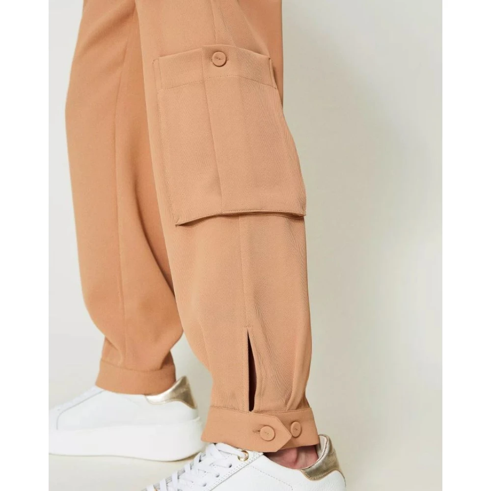 Twinset Cargo Broek Bruin Brown Dames