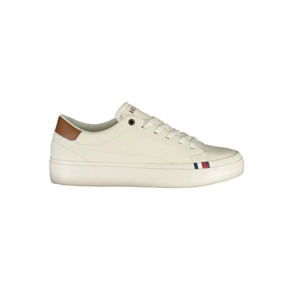 Tommy Hilfiger Men's White Sneakers,, Sneaker Polyethylene Size 12 Uk