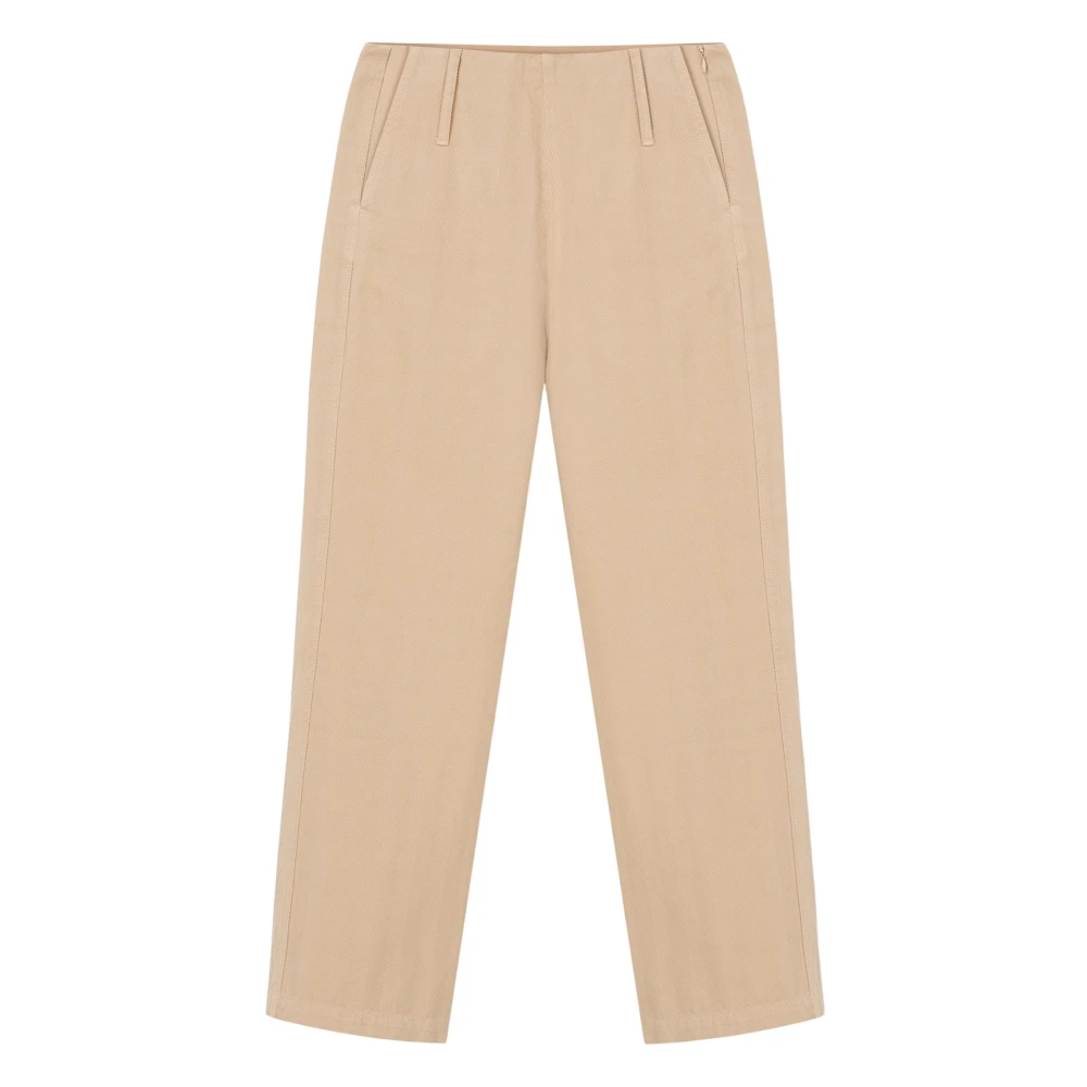 Aeron Denim broek met relaxte pasvorm Beige Dames