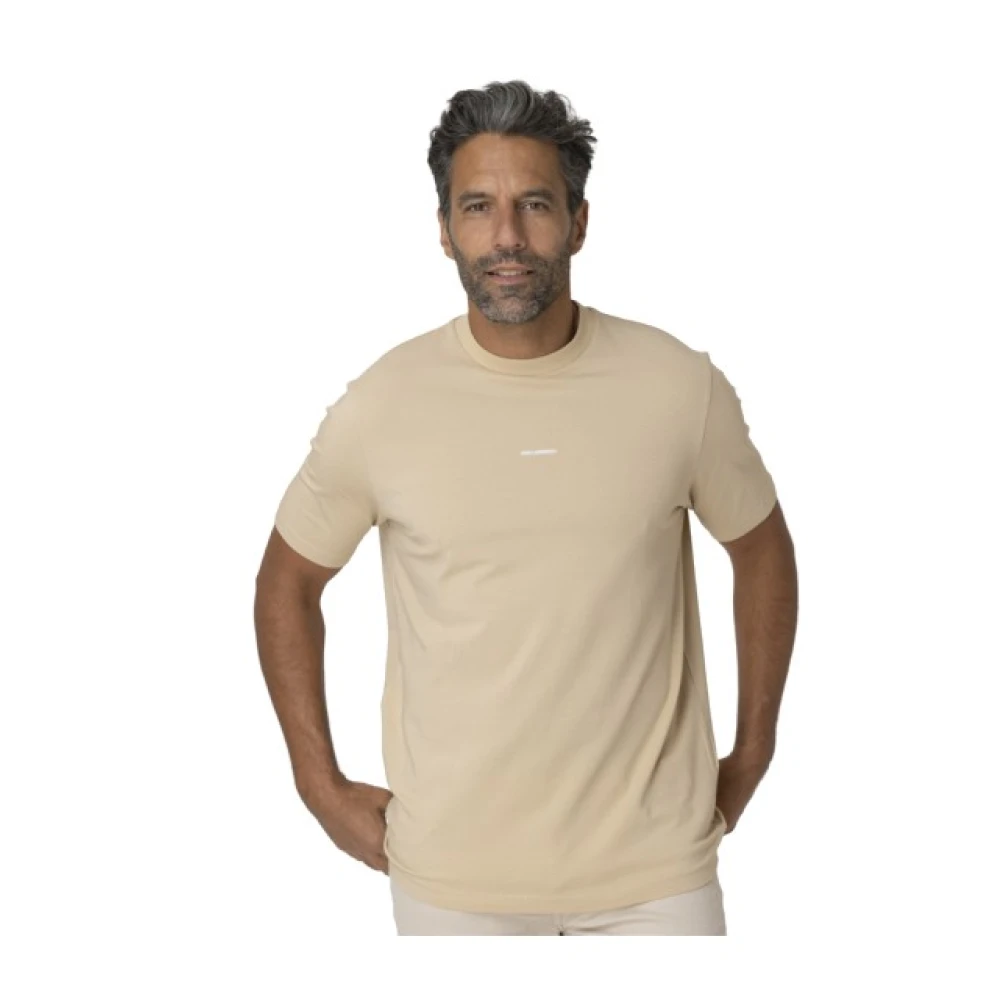 Karl Lagerfeld Uomo Beige T-Shirt Girocollo