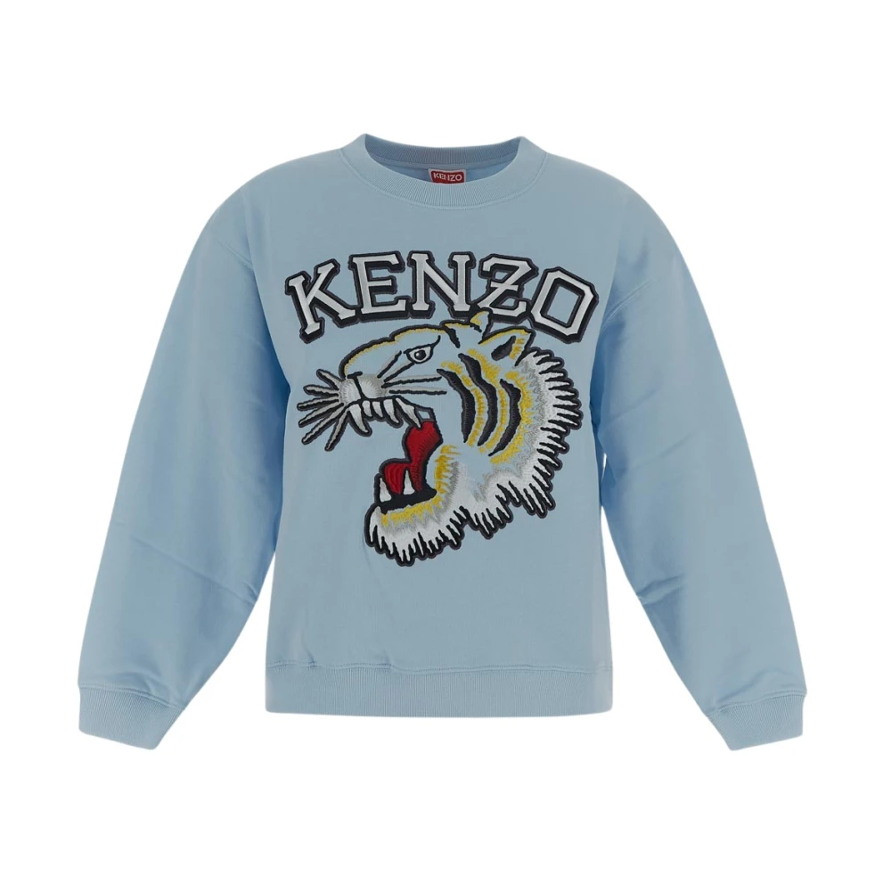 Kenzo Tiger Varsity Crew-Neck Sweatshirt Blue Dames