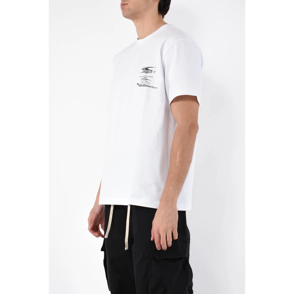 Purple Brand Katoenen Jersey T-shirt met Oversized Pasvorm White Heren
