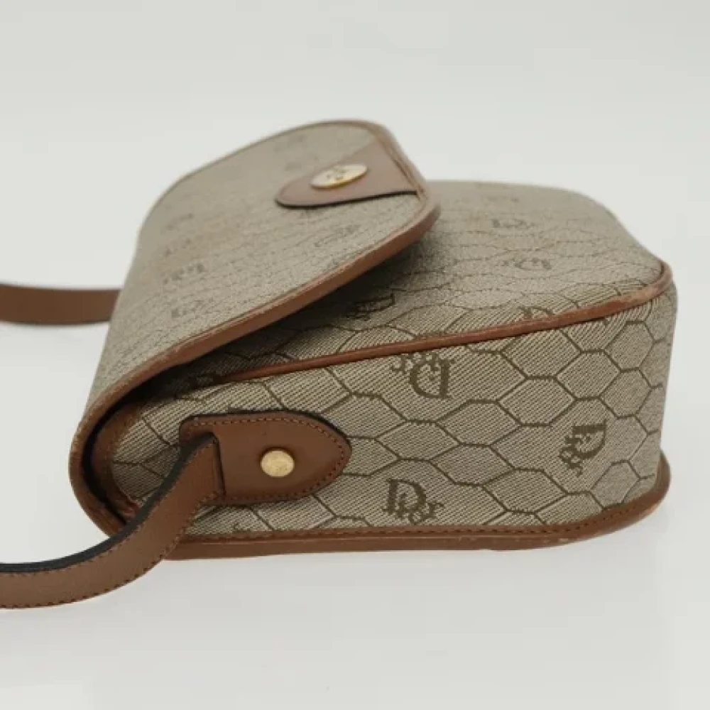 Dior Vintage Pre-owned Canvas shoulder-bags Beige Dames