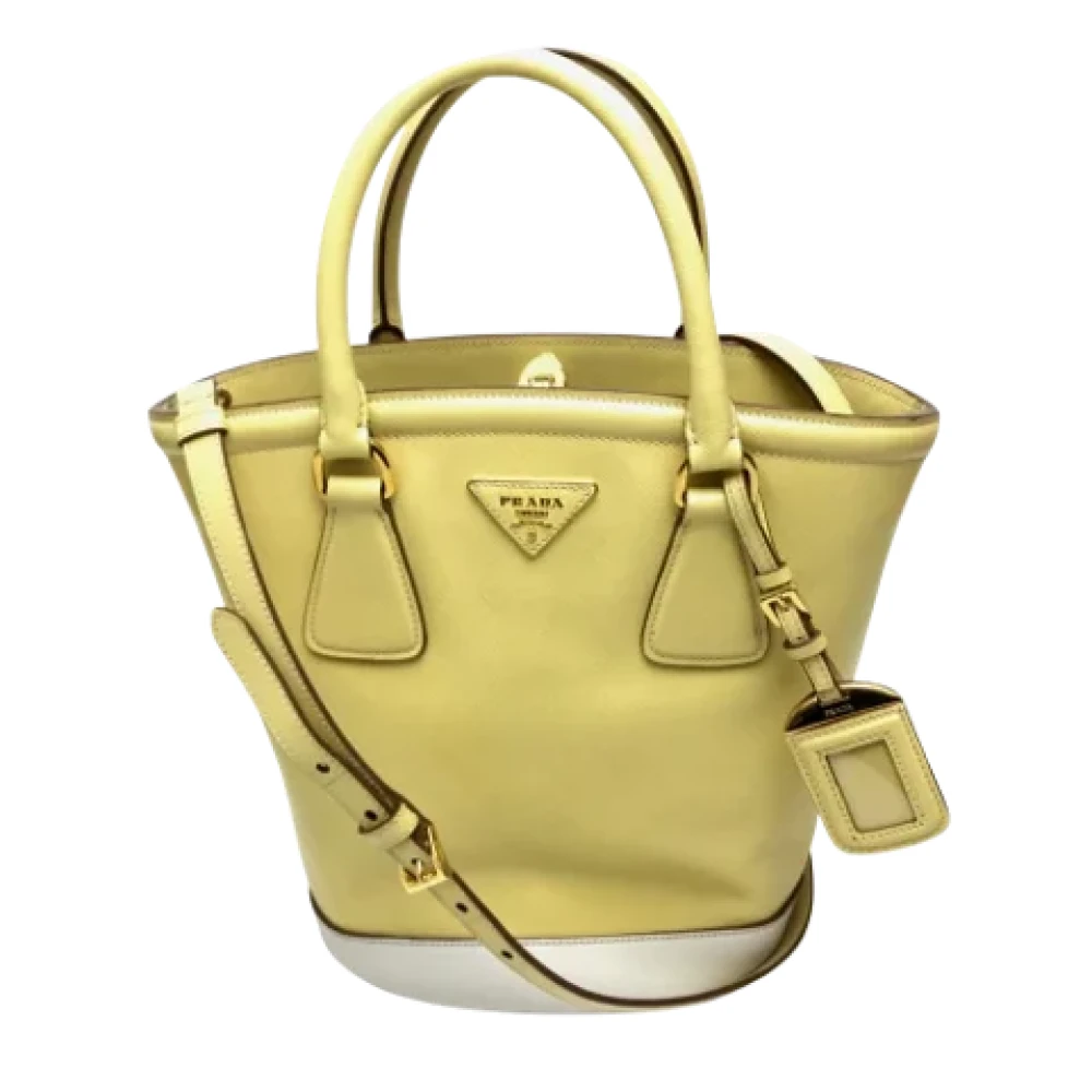 Prada Vintage Pre-owned Leather prada-bags Yellow Dames