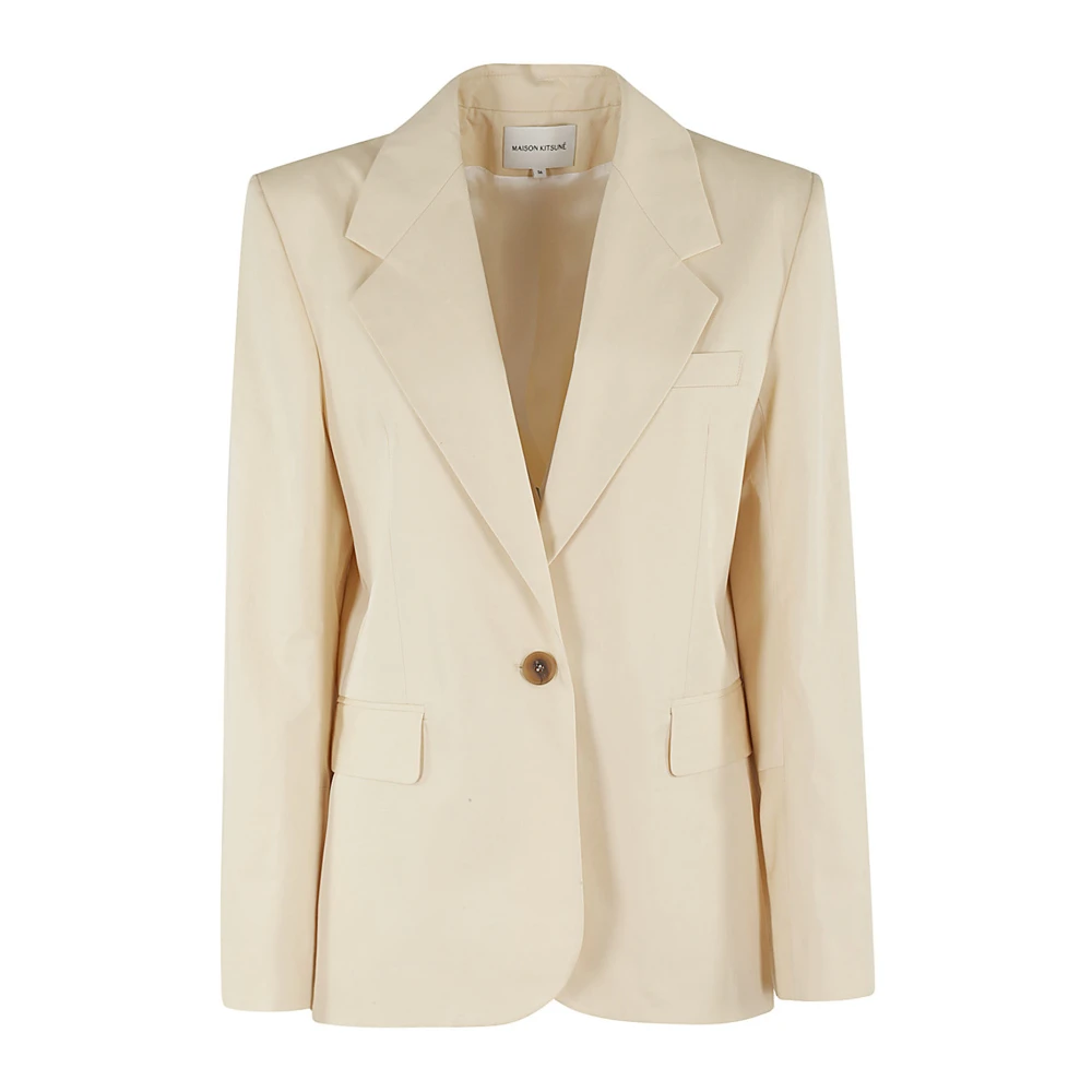 Maison Kitsuné Op Maat Gemaakt Jas Beige Dames