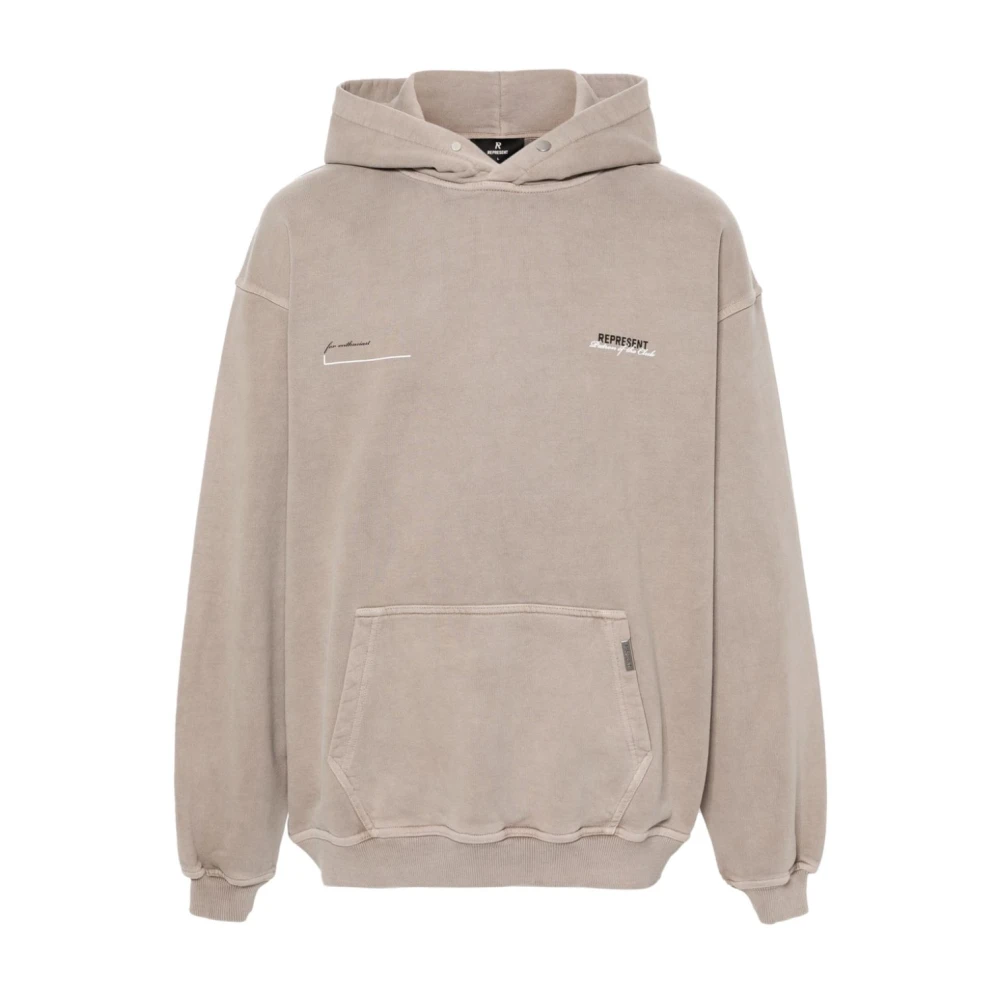 Represent Club Hoodie Sweaters Beige Heren