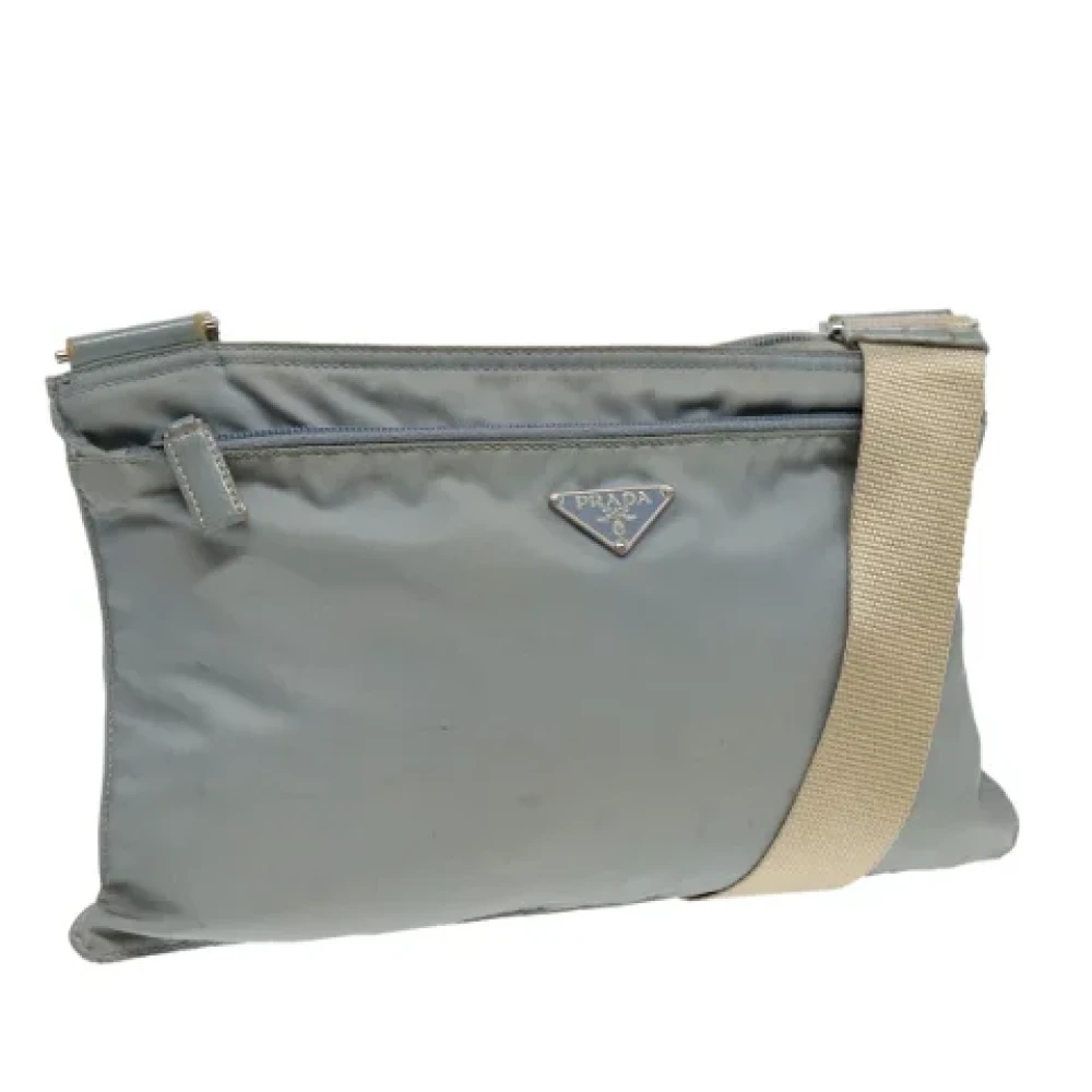 Prada Vintage Pre-owned Nylon prada-bags Blue Dames