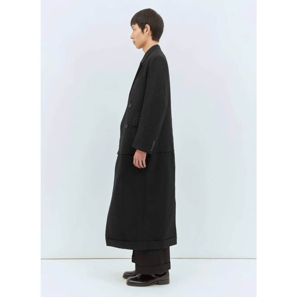 Junya Watanabe Wolblend Paneel Getailleerde Jas Black Heren