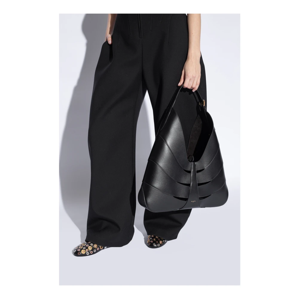 Alaïa Delta hobo schoudertas Black Dames