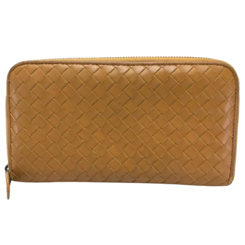 Bottega Veneta Vintage Pre-owned Leather wallets Orange Dames