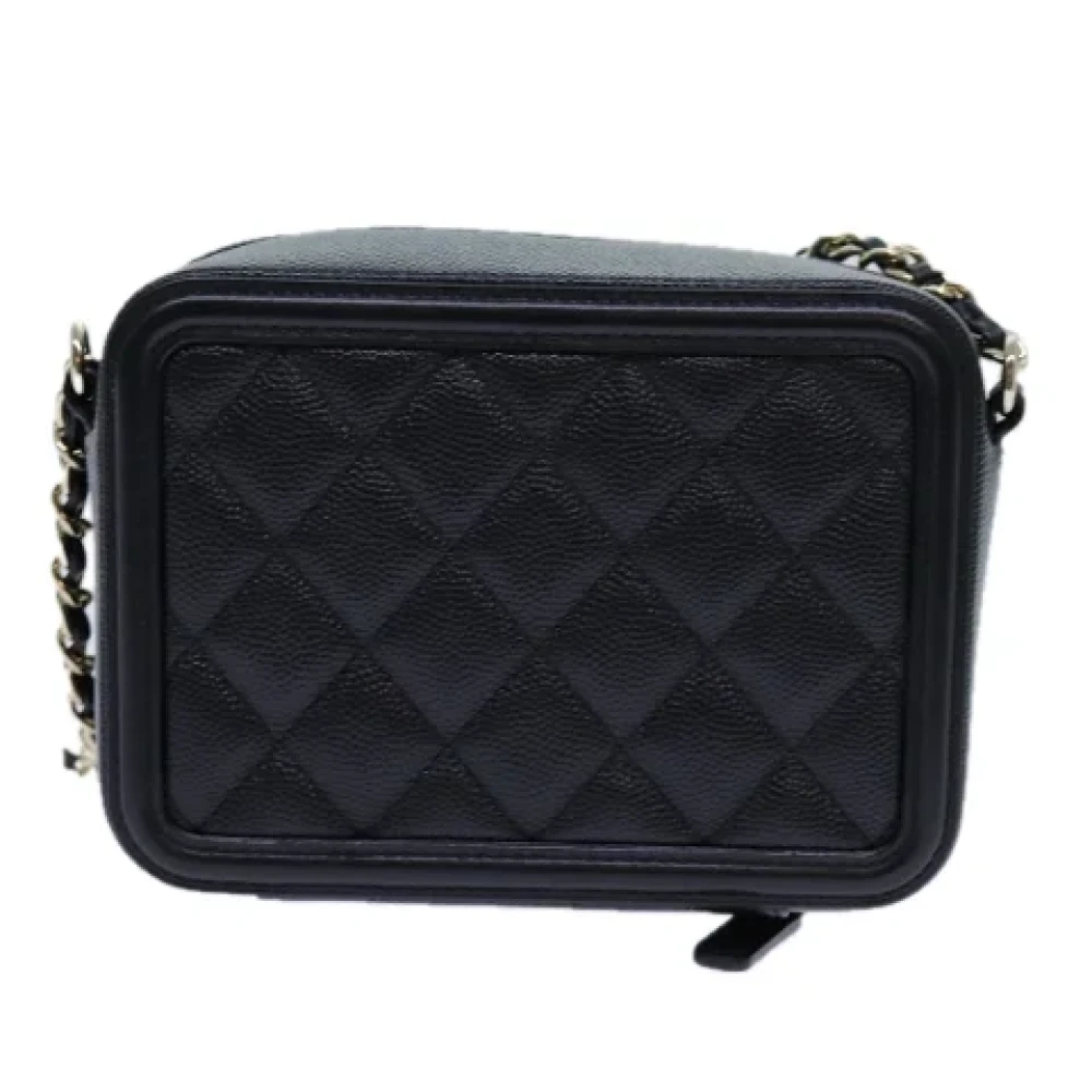Chanel Vintage Pre-owned Leather shoulder-bags Black Dames