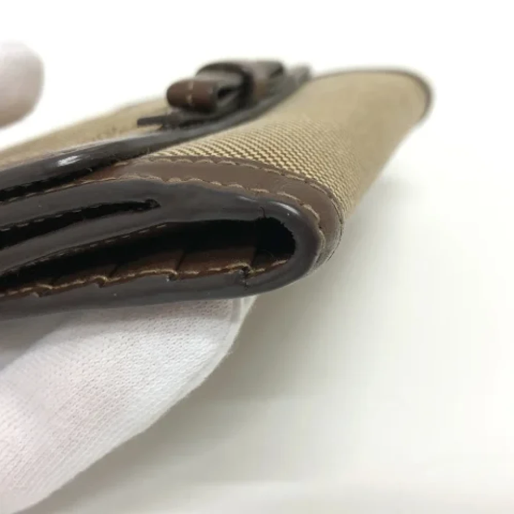 Prada Vintage Pre-owned Fabric wallets Brown Dames