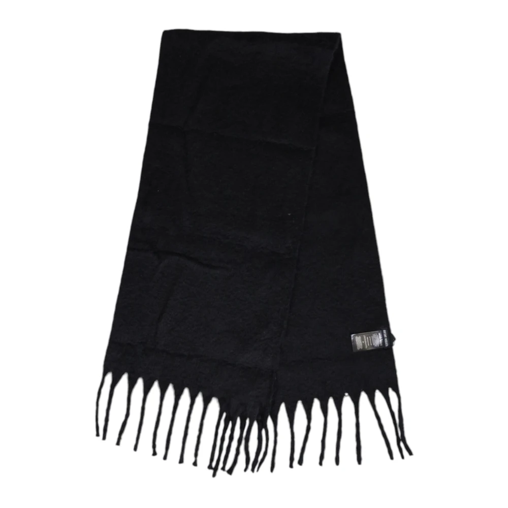 Antony Morato Zwarte Effen Heren Sjaal Polyester Black Heren