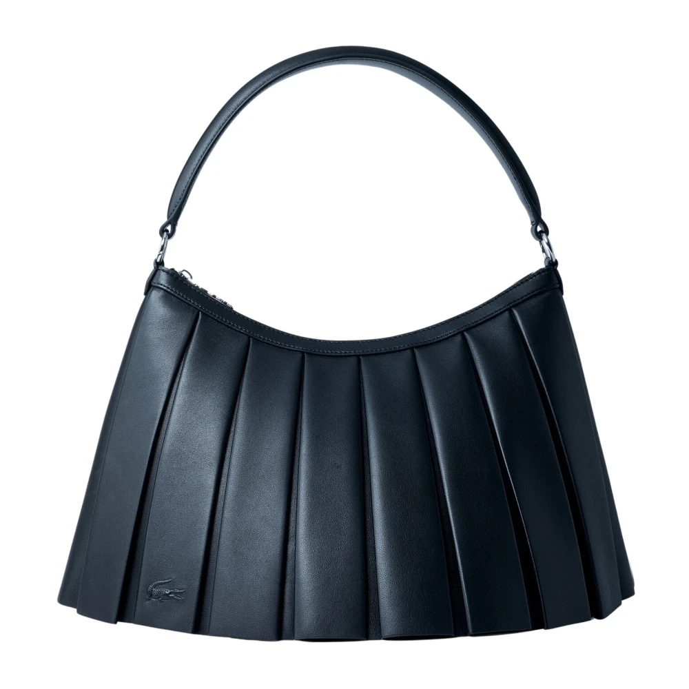 Lacoste Donna Nero Borsa A Mano Grande Lenglen