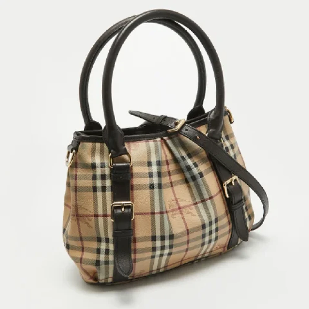 Burberry Vintage Pre-owned Canvas handbags Brown Dames