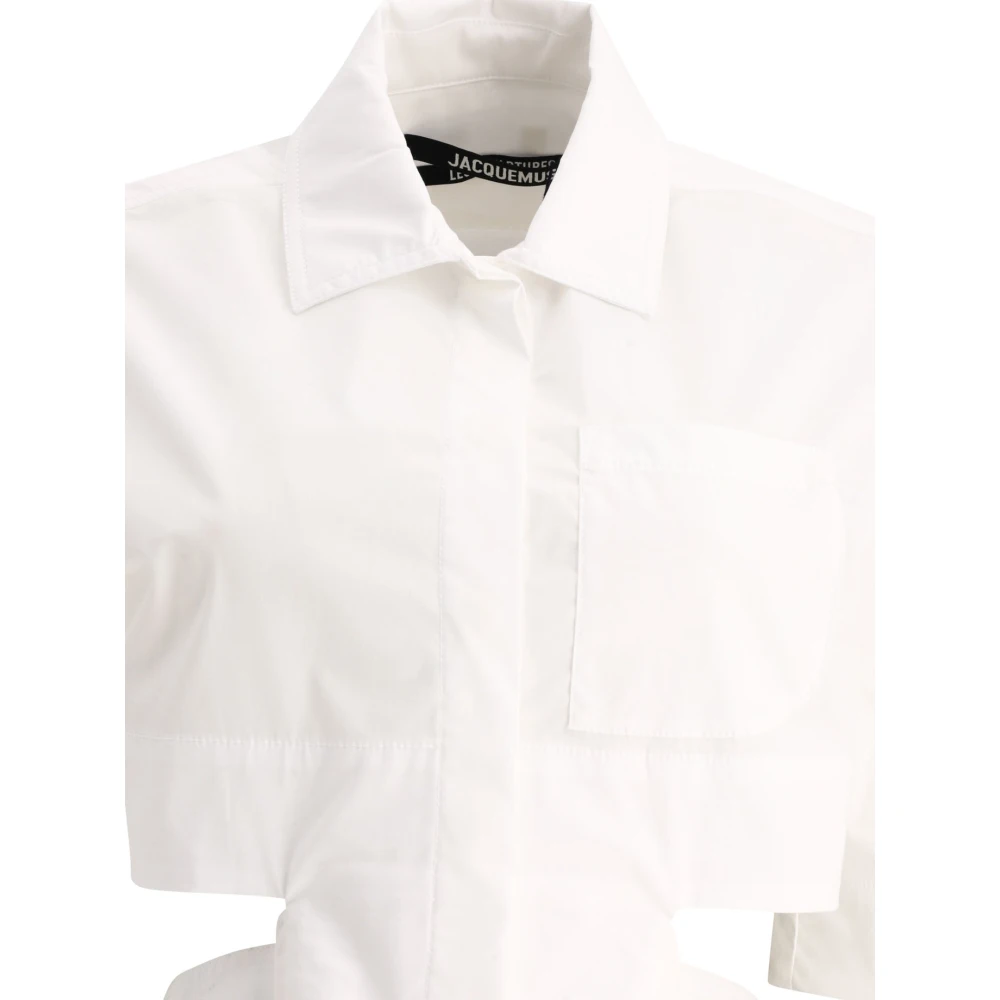 Jacquemus Korte Bari Shirt White Dames