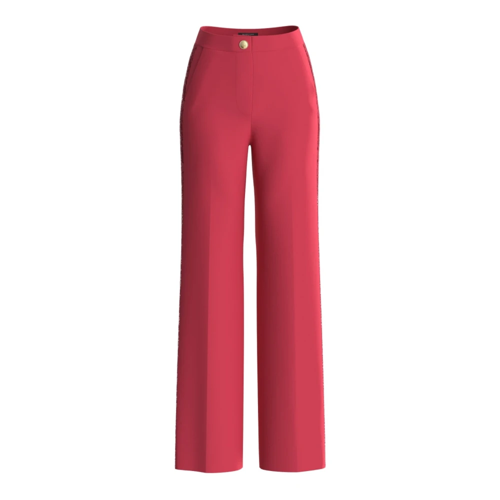 Guess Women's Pink Slim Fit Trousers - Wide Trousers - Xl - Trousers