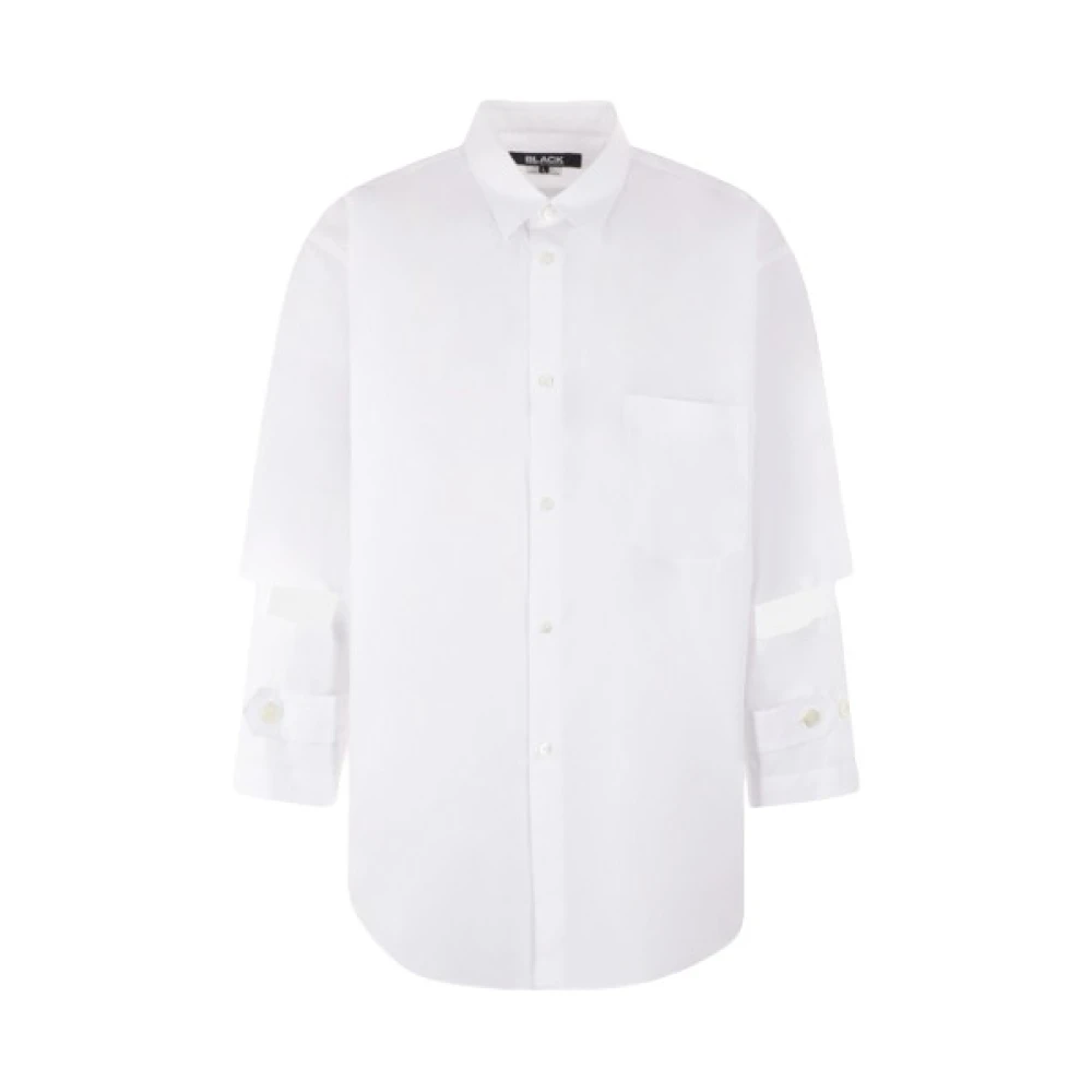 Comme des Garçons Witte Katoenen Shirt met Cut-Out Mouwen White Heren