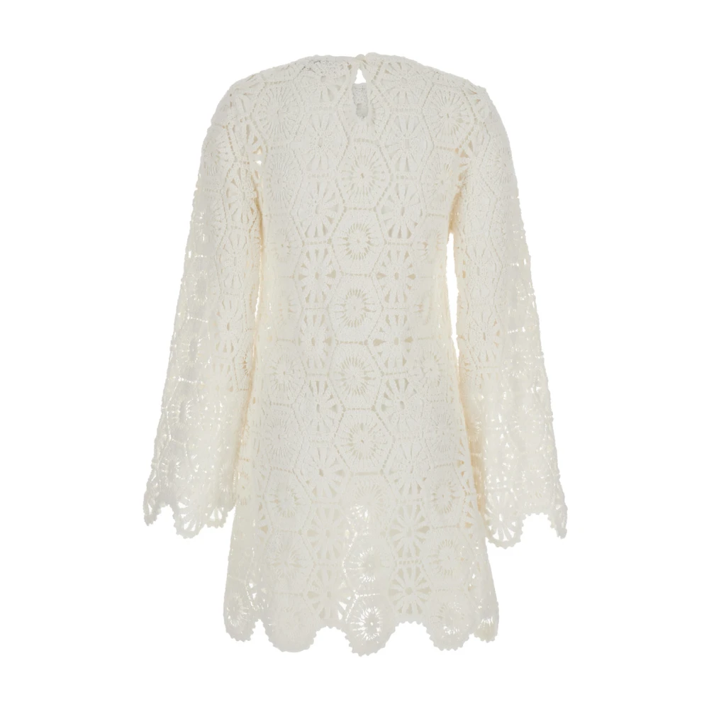 Sea NY Witte Gehaakte Mini Tuniek Jurk White Dames