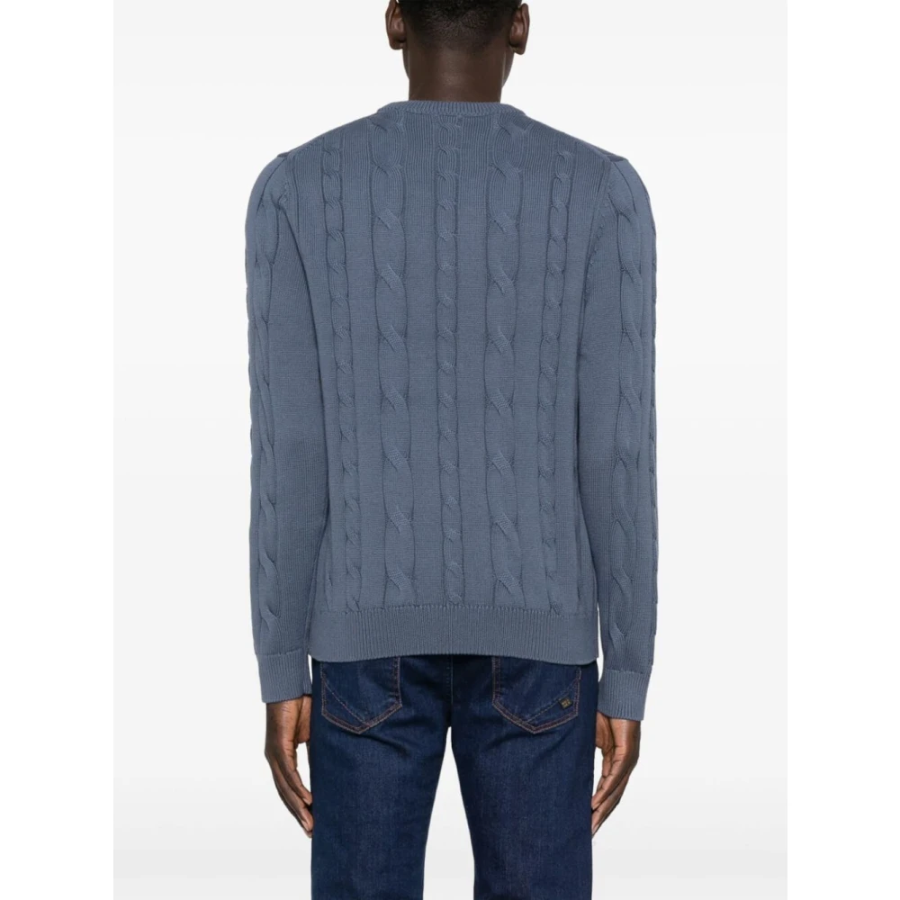 PS By Paul Smith Round-neck Knitwear Blue Heren