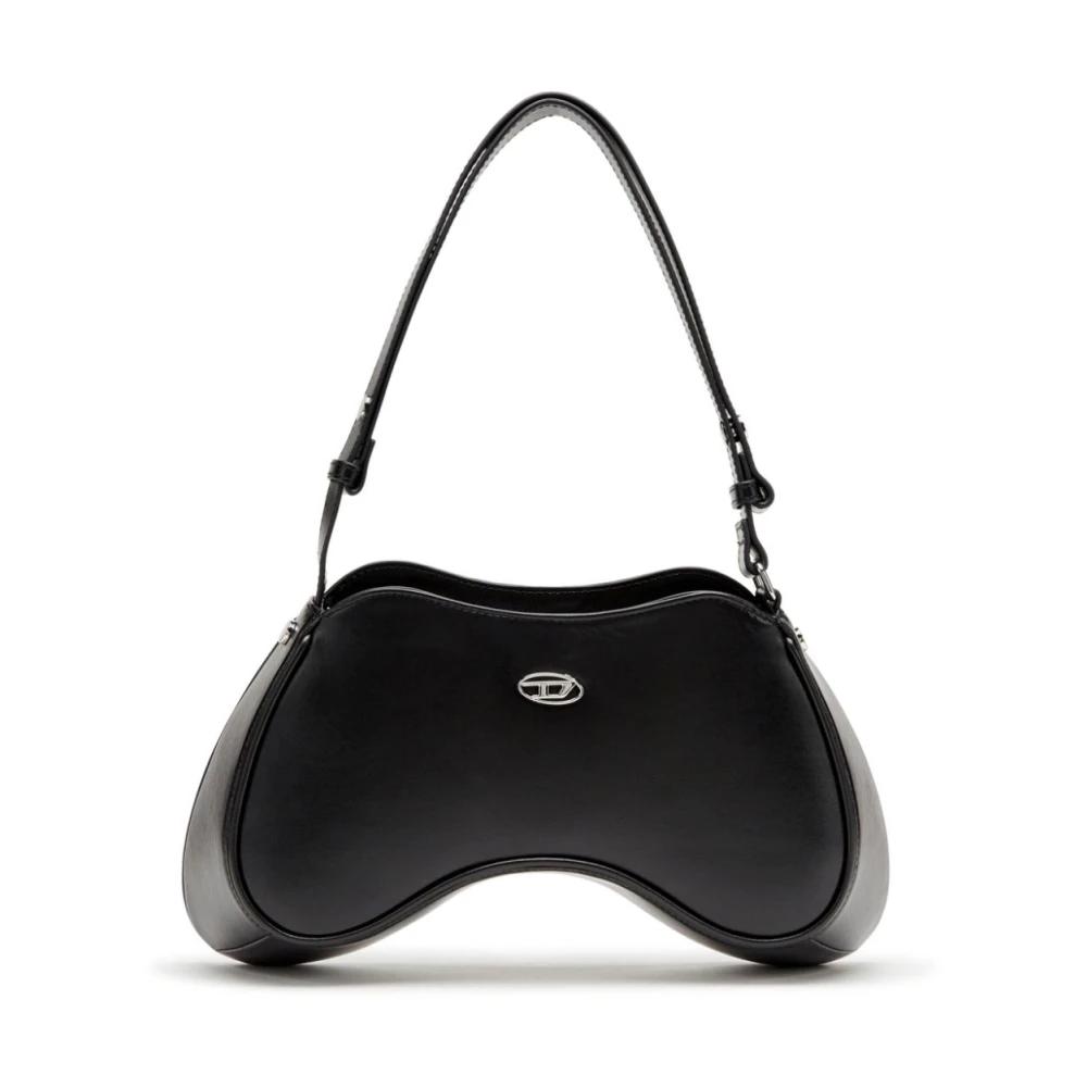 Diesel Stijlvolle Dames Schoudertas in Zwart Black Dames